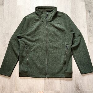 The North Face Men Large Far Northern Full Zip Up Fleece Jacket Hunter Green